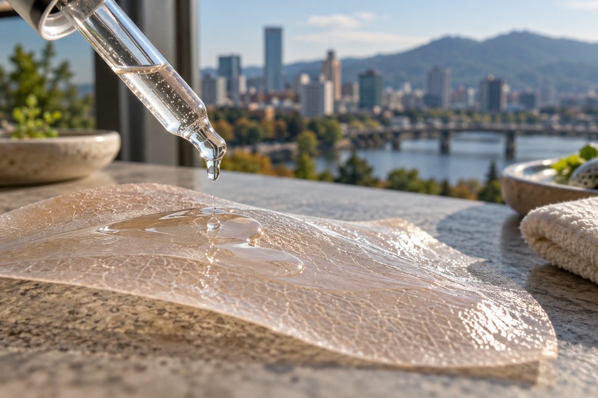 Scrub sequence stage 4: Complete dermal barrier wet-out and active molecule dispersion.